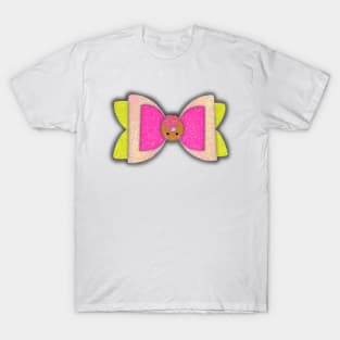 Sprinkle Doughnut  Bow T-Shirt